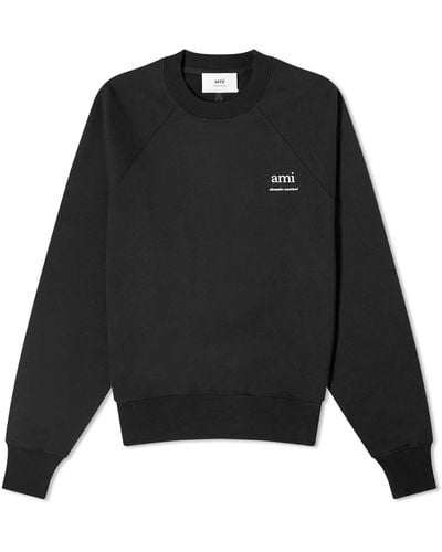 Ami Paris Logo Crew Sweatshirt - Black