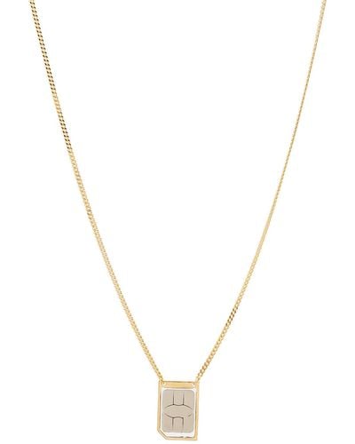 Miansai X Gab Bois Sim Card Pendant Necklace - Metallic