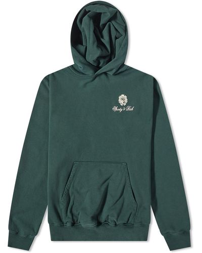 Sporty & Rich End. X Milano Crest Hoodie - Green