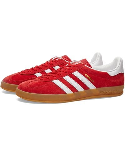 adidas Originals Gazelle Indoor Trainers Scarlet / White - Red
