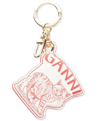 Ganni Kitten Keychain - Pink