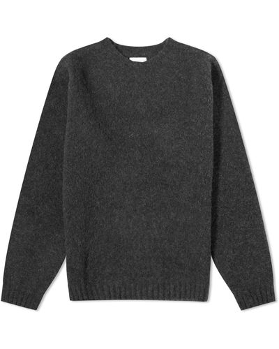 Norse Projects Birnir Brushed Lambswool Crew Sweater - Gray