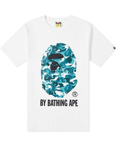 A Bathing Ape Marble Camo By Bathing Ape T-Shirt - White