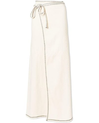 Baserange Garble Wrap Skirt - White
