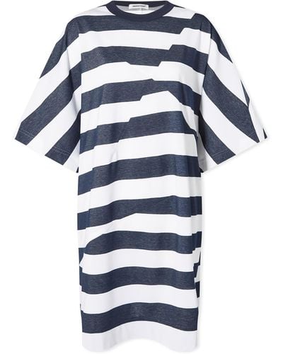 Undercover Striped T-Shirt Dress - Blue