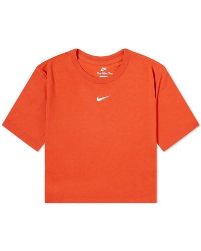 Nike Essentials Slim Crop T-Shirt Mantra - Orange