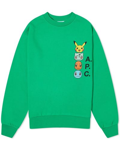 A.P.C. Pokémon The Crew Sweatshirt - Green