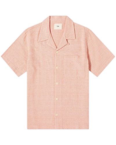 Folk Soft Collar Vacation Shirt - Pink