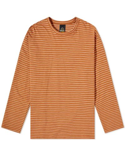 FRIZMWORKS Long Sleeve Striped T-shirt - Orange