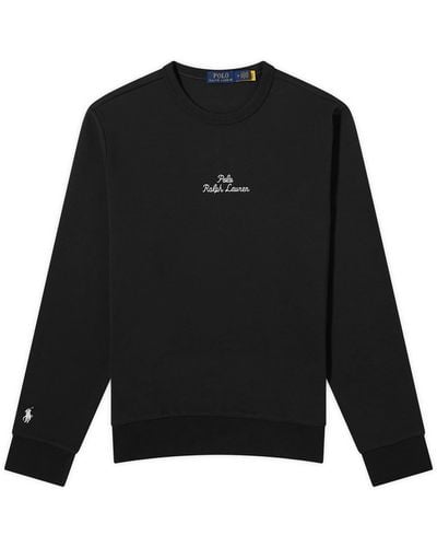 Polo Ralph Lauren Chain Stitch Logo Crew Sweatshirt - Black
