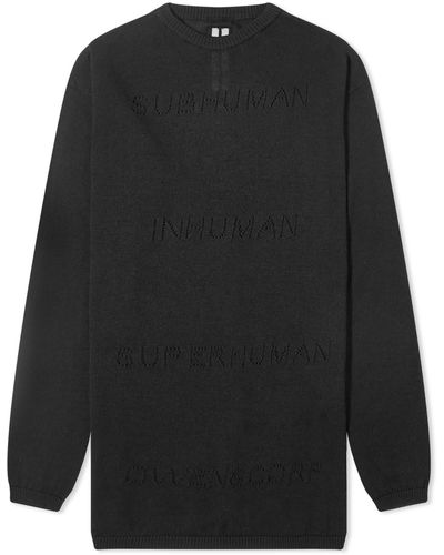 Rick Owens Oversize Pull Knit Top - Black