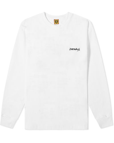 Human Made Heart Back Print Long Sleeve T-shirt - White