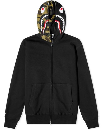 A Bathing Ape Shark Full Zip Hoody - Black