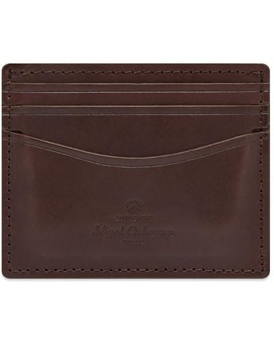 Nigel Cabourn Leather Card Holder - Brown