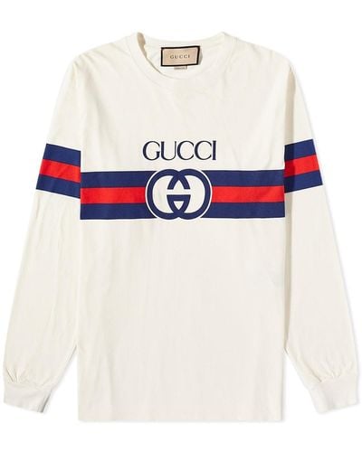 Gucci Long Sleeve New Logo T-Shirt - White