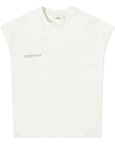 PANGAIA 365 Organic Cotton Crop Shoulder C-Fiber T-Shirt - White