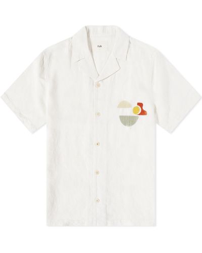 Folk Embroidered Vacation Shirt - White