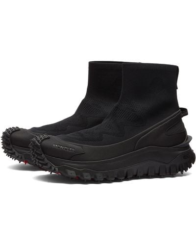 Moncler Trailgrip Knit High Top Trainers - Black