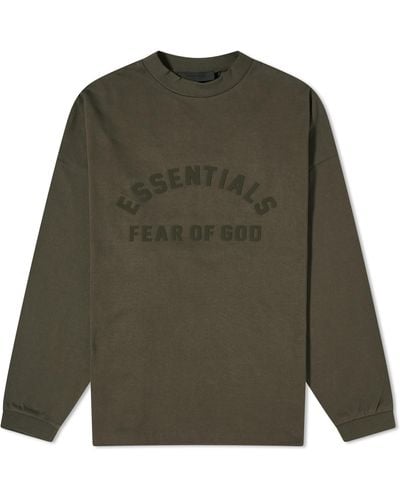 Fear Of God Spring Long Sleeve Printed T-Shirt - Green