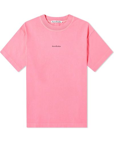 Acne Studios Extorr Stamp T-Shirt - Pink