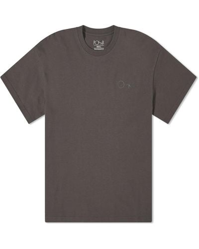 POLAR SKATE Stroke Logo T-Shirt - Gray