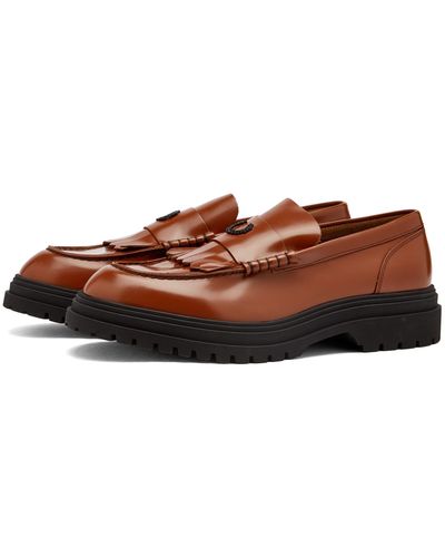 Fred Perry Leather Loafer - Brown