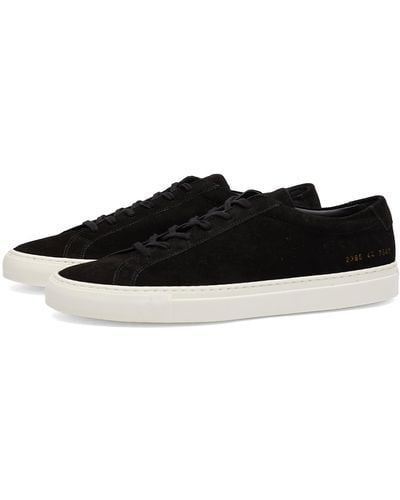 Common Projects Achilles Low Waxed Suede Sneakers - Black