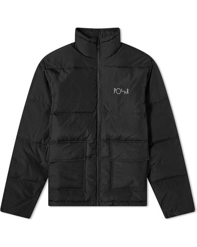 POLAR SKATE Pocket Puffer Jacket - Black