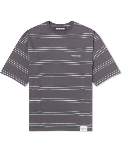 Neighborhood Stripe T-Shirt - Gray