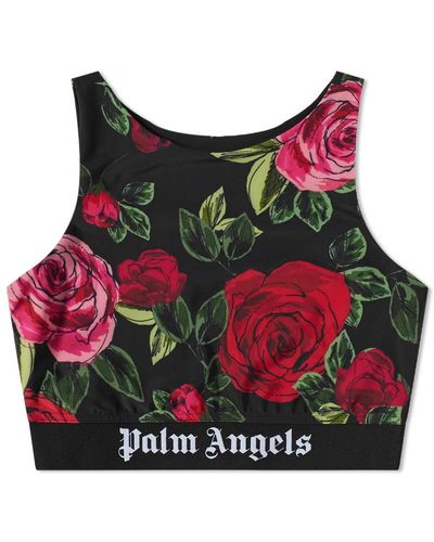 Palm Angels End. X Allover Rose Track Top - Red