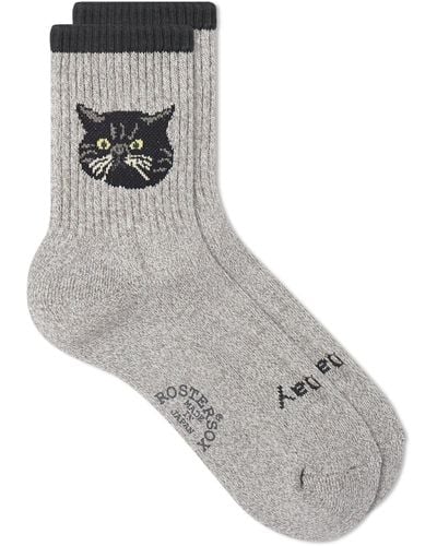 Rostersox Cat Socks - Grey