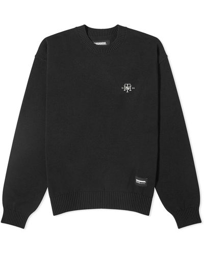 Neighborhood Plain Knitted Sweater - Black