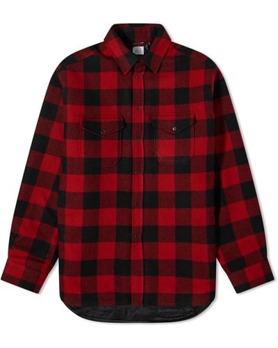 Vetements Flannel Shirt Jacket - Red