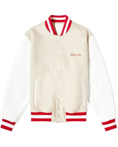 Balmain Signature Varsity Jacket - White