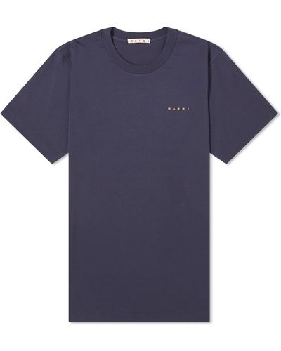 Marni Small Logo T-Shirt - Blue