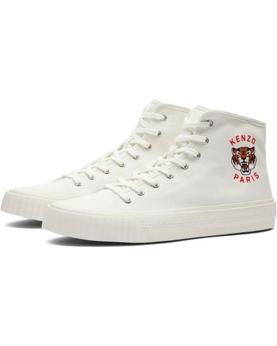 KENZO High Top Canvas Trainers - White