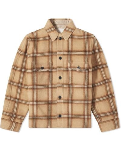 Isabel Marant Kervon Check Shirt Jacket - Brown