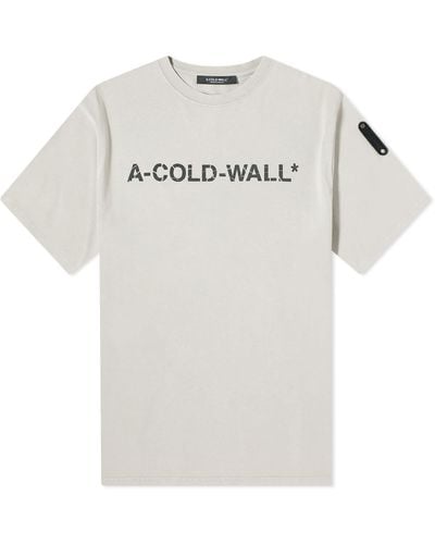 A_COLD_WALL* Overdye Logo T-Shirt - Grey