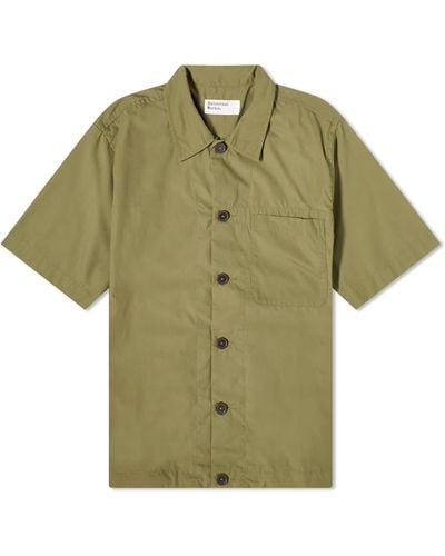Universal Works Recycled Poly Short Sleeve Shirt - Green