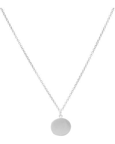 Serge Denimes Minimal Hallmark Necklace - Metallic