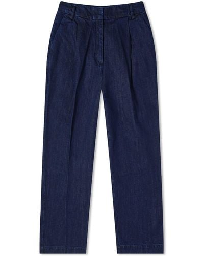 YMC Earth Market Trousers - Blue