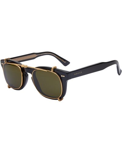 Gucci Eyewear Gg0182S Clip On Sunglasses - Brown