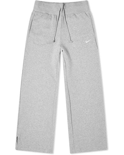 Nike Phoenix Fleece Wide Pant Dark Heather/Sail - Gray