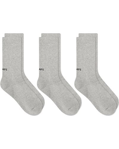 WTAPS Skivvies 05 3-Pack Sock - Grey