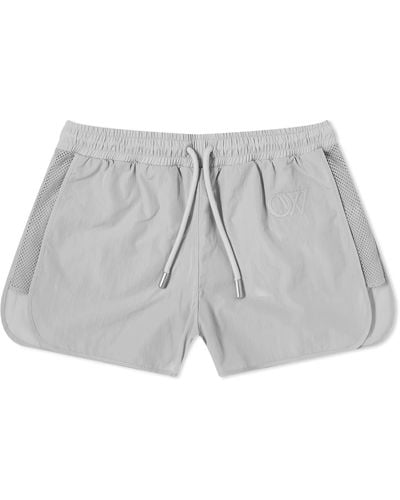 Off-White c/o Virgil Abloh Off- Crispy Ny Mesh Shorts - Grey