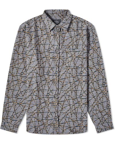 Portuguese Flannel Groove Shirt - Grey