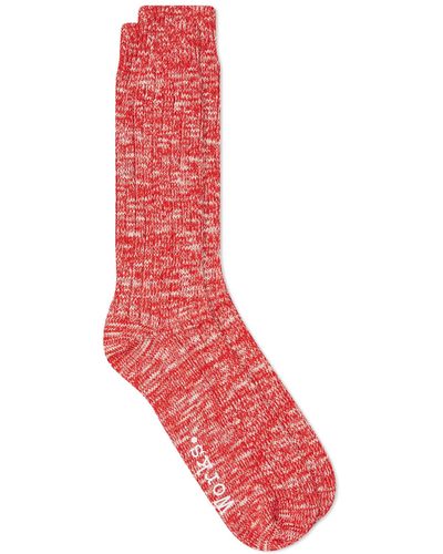 Universal Works Slub Sock - Red