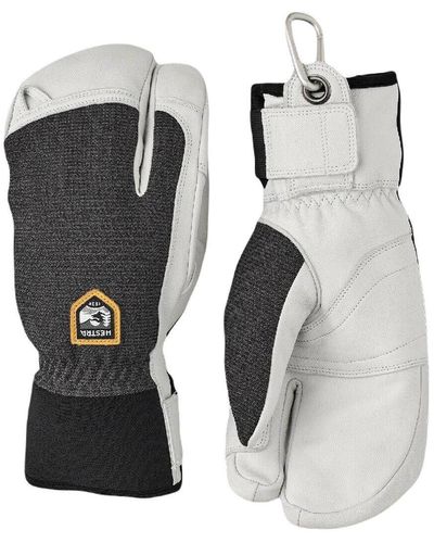 Hestra Ski Handschuhe "Army Leather Patrol 3-Finger" - Schwarz