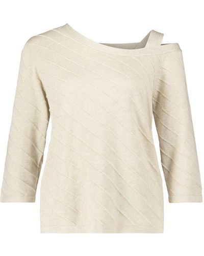 Betty Barclay Feinstrickpullover mit Lurexfaden - Natur