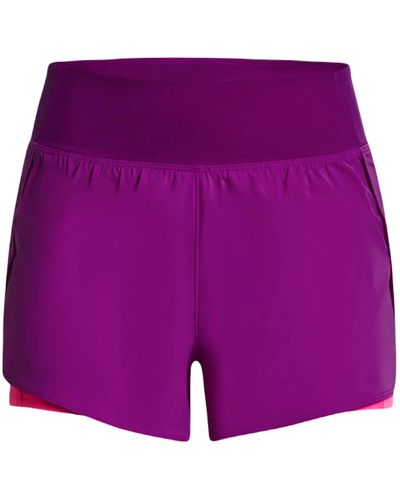 Under Armour Trainingsshorts FLEX WOVEN 2 IN 1 - Lila